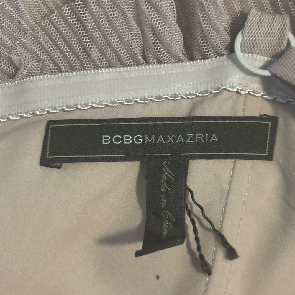 BCBGMaxAzria Taupe (pinkish) Mesh Detail Dress - Picture 2 of 3